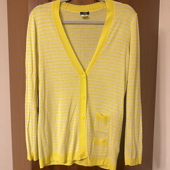J Crew striped, button down cardigan. - Picture 1 of 4